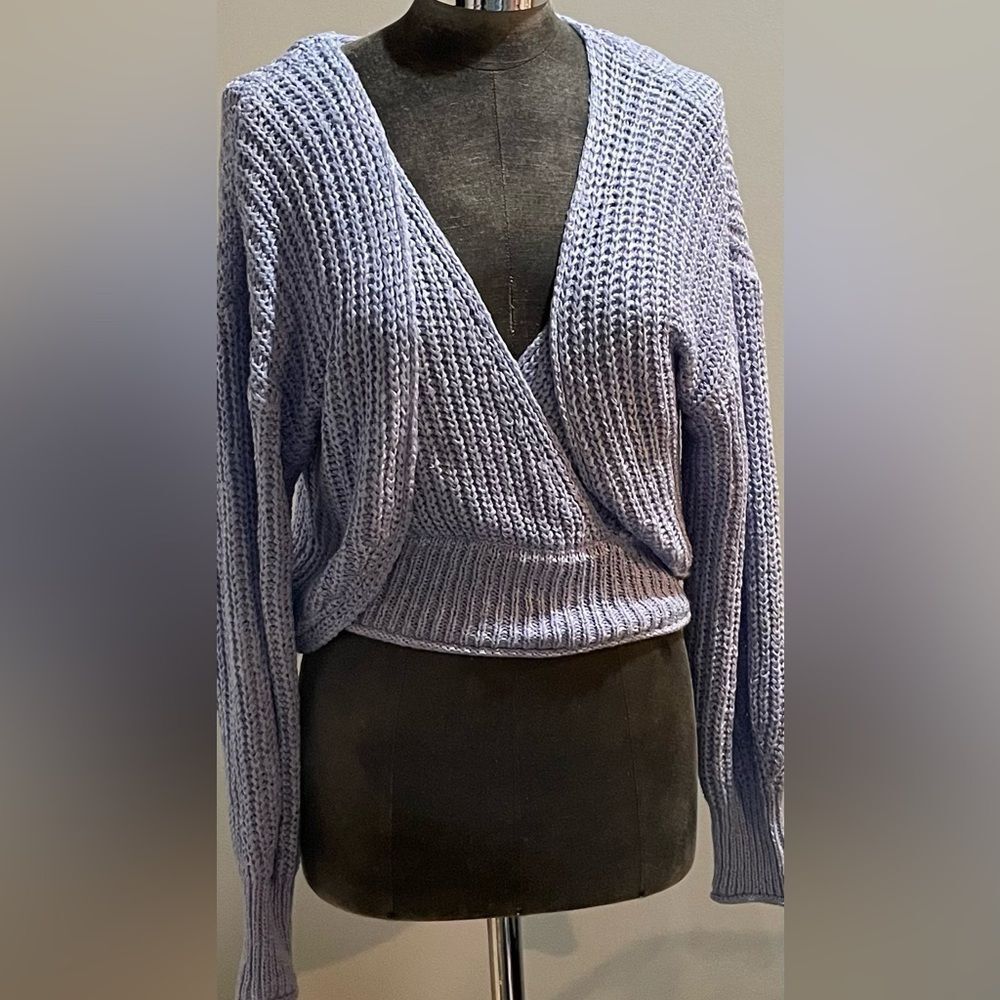 Sincerely Jules Light Blue Two Piece Crotchet Sweater Set Size Medium